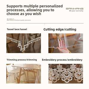 Cubierta <span class=keywords><strong>de</strong></span> Mesa Transparente con Borde <span class=keywords><strong>de</strong></span> Encaje Bordado, <span class=keywords><strong>Mantel</strong></span> Rectangular <span class=keywords><strong>de</strong></span> Vinilo Transparente Impermeable con Encaje - Product Image 4