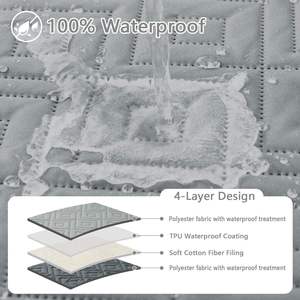 Moderne feste Muster Winter bezug für Haustiere Wasserdichte Sofa Couch und Hunde bett Weiche wasch bare Decke - Product Image 2