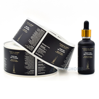 Etiqueta de Embalaje Cosmético Personalizada con Acabado Mate Suave al Tacto y Lámina Dorada, Etiqueta de Alta Calidad Resistente al Agua y al Aceite