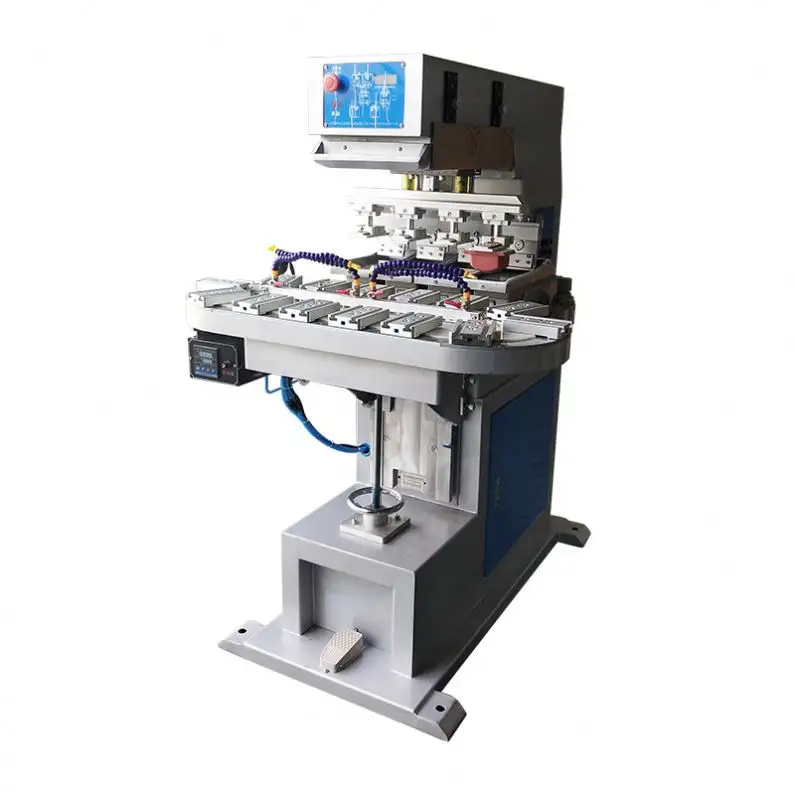 Автоматическая многостанционная Четырехцветная пластиковая бутылка силиконовая ротационная печатная машина пневматическая конвейерная ленточная печатная машина