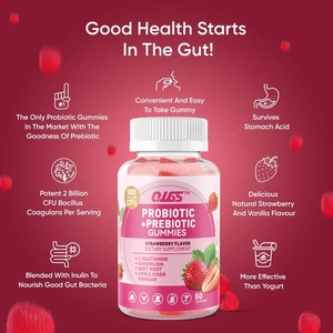 סופר טבעי ברי טעם פרוביוטי gummies יופי מוצר עבור נשים חסינות עיכול מינון למבוגרים סוכריות - Product Image 4