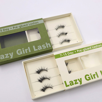 Faux cils en grappes en gros, marque privée, pré-collés, demi-cils, sans colle, emballage personnalisé France
