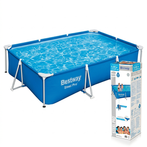56404 - Piscina Elevada con Estructura de Acero y PVC de 10 pies, 300x201x66cm, Piscina <span class=keywords><strong>para</strong></span> Niños - Product Image 1