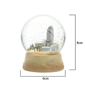 Globo di Neve Personalizzato 80mm con Monumenti Architettonici del Medio Oriente, Decorazione per la Casa con Musica, Souvenir Natalizio - Product Image 6