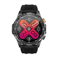 Montre intelligente robuste pour homme TKYUAN OEM ODM, boussole, lampe de poche, étanche IP68, écran de 1,7 pouce, batterie de 1000 mAh, montre intelligente tactique pour homme