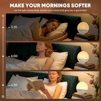 Despertador con Luz de Amanecer y Sonido Blanco, Luz Natural para Dormitorio con Ayudas Relajantes para el Sueño, Altavoz BT para Bebés