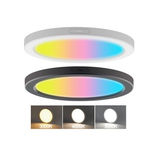 Worbest ไฟเพดานติดพื้นผิวในร่ม, ไฟ LED ติดเพดานปรับความหนา16มม. CCT แผงไฟ LED ทรงกลมสำหรับบ้านสำนักงาน - Product Image 5