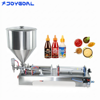 Machine de remplissage semi-automatique de bureau à tête unique à pompe à piston pour pâtes, sauces, crèmes cosmétiques – Machine de remplissage horizontale à piston