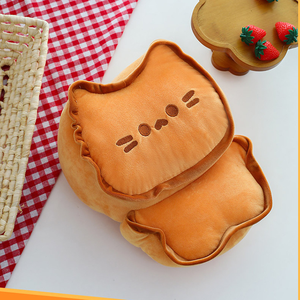 دمى قطط على شكل بسكويت توست، تصنيع ألعاب قطيفة مخصصة، محشوة بقطن PP، 8 بوصات، ألعاب حيوانات محشوة، ألعاب قطيفة لعيد الميلاد لآلات المخلب - Product Image 2