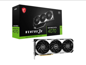 Tarjeta Gráfica CeFore RTX 4070 VENTUS 3X E OC 12G Altamente Rentable con Disipación de Calor y Durabilidad - Product Image 3