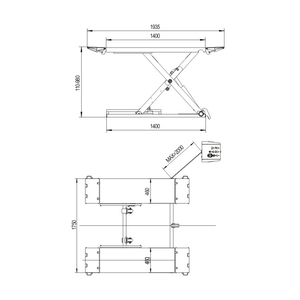 SM-MR30 de elevación de <span class=keywords><strong>coche</strong></span>, tijera de tiro medio de <span class=keywords><strong>220V</strong></span> - Product Image 2