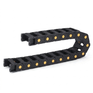 Chaîne porte-câbles en nylon PA66 20*57mm de type pont avec boucle jaune, directement de l'usine, durable, pour machines CNC - Product Image 1