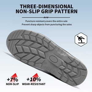 JIANKUN-Botas <span class=keywords><strong>de</strong></span> trabajo <span class=keywords><strong>de</strong></span> seguridad antiperforación antigolpes, suela <span class=keywords><strong>de</strong></span> PU ligera con punta <span class=keywords><strong>de</strong></span> acero, zapatos <span class=keywords><strong>de</strong></span> cuero <span class=keywords><strong>de</strong></span> vaca en relieve <span class=keywords><strong>de</strong></span> malla transpirable - Product Image 5