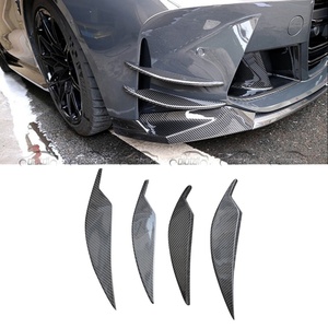 4pcs Carbon Fiber Front Bumper Side Fin <b>Splitter</b> Canard Fit for BMW G80 M3 G82 M4 Auto Tuning - Product Image 1