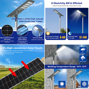 Lámpara <span class=keywords><strong>Solar</strong></span> LED para Carreteras Hairolux, Precio de Fábrica, Uso en Proyectos, Impermeable IP65, Aluminio, 200W 300W 400W 500W - Product Image 2