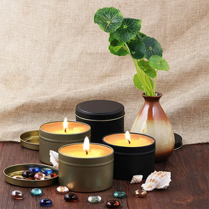 Bán buôn 2oz <span class=keywords><strong>4oz</strong></span> 6oz 8oz rỗng vòng Rose Gold Matte trắng đen liền mạch kim loại container/Jar/có thể nến tins - Product Image 5