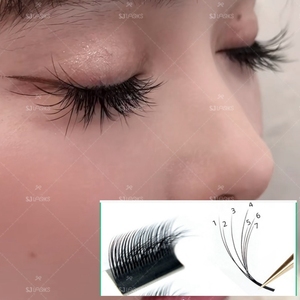 Efecto <span class=keywords><strong>3D</strong></span> Extensiones de Pestañas Fluffy Camellia Easy Fanning Lashes Manhua Lashes - Product Image 4