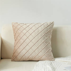 Haute Qualité Couleur Unie Velours Doux À La Main Tissage Canapé Rayé Bureau Housse De Coussin// - Product Image 4