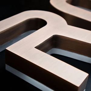 Lettres en relief 3D rétroéclairées personnalisées en acier inoxydable, panneau LED, étanche IP65, télécommande pour entreprises, intérieur/extérieur - Product Image 2