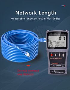 Тестер кабелей RJ11 и RJ45, оптических и цифровых, модель PK653C+ с ЖК-дисплеем, функцией тестирования PoE и измерения длины кабеля - Product Image 4