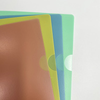 Dossiers de fichiers en forme de L en plastique PP mat de couleurs transparentes a4 a5 durables en gros pour document de présentation