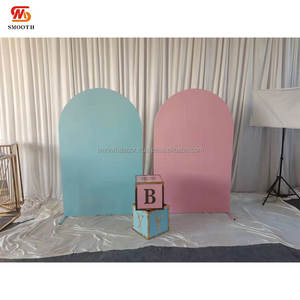 ฉากตกแต่งงานแต่งงานรูปทรงเรขาคณิตสีทอง/สีเงิน ดีไซน์กระจกสแตนเลส พร้อมผ้าม่านและกรอบดอกไม้ติดผนัง - Product Image 6