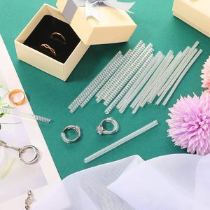 <strong>Custom</strong> Spiral <strong>Silicone</strong> Plastic Dainty Plated Couple Gemstone <strong>Rings</strong> Set Adjustable Jewelry Adjuster for Loose <strong>Rings</strong> Women Gold - Product Image 5