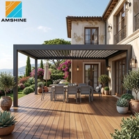 Fabrika Fiyatlı Biyoklimatik Alüminyum Pergola Motorlu Sürücü ve Özelleştirilebilir Ayarlanabilir Veranda Panjurlu Çatı Sistemi ile