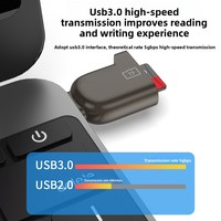 Lector de Tarjetas TF Transfronterizo Tipo-C Compatible con Teléfonos Android y iOS, Mini Lector de Tarjetas OTG Externo de Aleación de Zinc