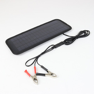 Chargeur solaire monocristallin portable 5W 12V USB Type A 1 port pour voiture avec surveillance de la tension de charge pour batteries standard - Product Image 2
