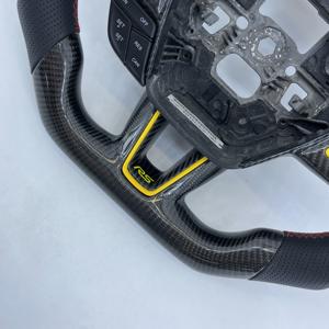 Volant en fibre de carbone véritable avec poignées pour pouces pour <span class=keywords><strong>Ford</strong></span> <span class=keywords><strong>Focus</strong></span> <span class=keywords><strong>MK3</strong></span>/<span class=keywords><strong>MK3</strong></span> RS/<span class=keywords><strong>MK3</strong></span> <span class=keywords><strong>ST</strong></span>/SE 2015 2016 <span class=keywords><strong>2017</strong></span> 2018 - Product Image 4