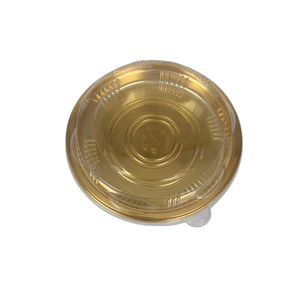 Mini Bandeja para Sushi Desechable de Plástico PET Dorado, Contenedor Redondo Personalizado de 5/<span class=keywords><strong>6</strong></span> Pulgadas para Pastel, Caja de Empaque para Sushi y Rollitos Primavera con Tapa - Product Image 6