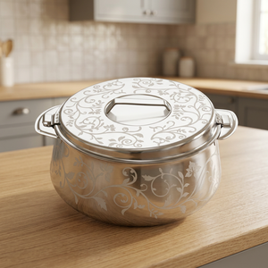 Casserole en acier inoxydable avec couvercle, design classique rond, durable, compatible gaz et induction, passe au lave-vaisselle - Product Image 5