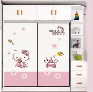 Children easy sliding door store content ark cabinet wardrobe