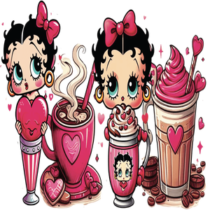 <span class=keywords><strong>Betty</strong></span> Girls 16oz UV DTF tazza Wrap di alta qualità a doppio lato stampa a trasferimento termico per vetro Libbey - Product Image 6