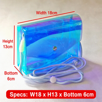Sac bandoulière en TPU personnalisé avec logo, mini pochette holographique en gros pour concerts Kpop, marchandises de festival, cadeau promotionnel en vrac