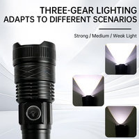 Lampe torche LED zoomable, lampe de secours, brise-vitre, lampe de poche pour voiture, camping, randonnée