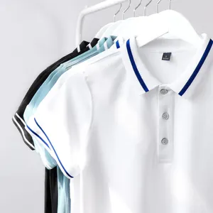 Áo Thun Polos Cotton Chất Lượng Cao Cho Nam Áo Thun Polos Chơi Gôn Tay Ngắn Áo Thun Công Sở Nặng Màu Trơn Cho Nam