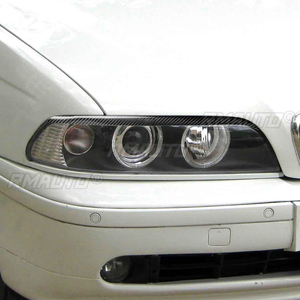1 par de cubiertas de fibra de carbono real para faros delanteros de coche, para BMW E39 525 528 530 1997 1998 1999 2000 2001 2002 2003 - Product Image 6