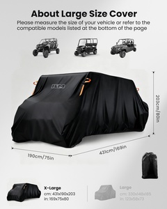 Housse UTV ILM imperméable, coupe-vent, protection toutes saisons, compatible avec Can Am Polaris <span class=keywords><strong>Kawasaki</strong></span> Textron 4-6 places, modèle MC04 - Product Image 2