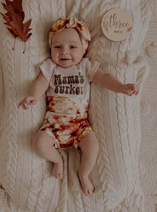 Ensemble Baby Bummies, Bummies et nœud pour bébé fille, Bummies et body Mama's Mani, Short taille haute pour bébé - Product Image 6