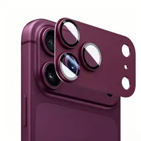 3/2/1 Set Casing Ponsel Magnetik Transparan TPU Mewah untuk 18/17 Pro Max/17 Matte Pelindung Lensa Kamera