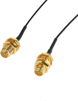 Antena WIFI de Goma Negra de 2.4-2.5GHz 3G con Conector SMA Macho para Router WLAN, Antena Wifi de Largo Alcance