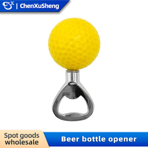 Fcm Cross Border Golf Beer Bottle Opener Multifunctional Portable Round Yellow Golf Ball Style - Product Image 5