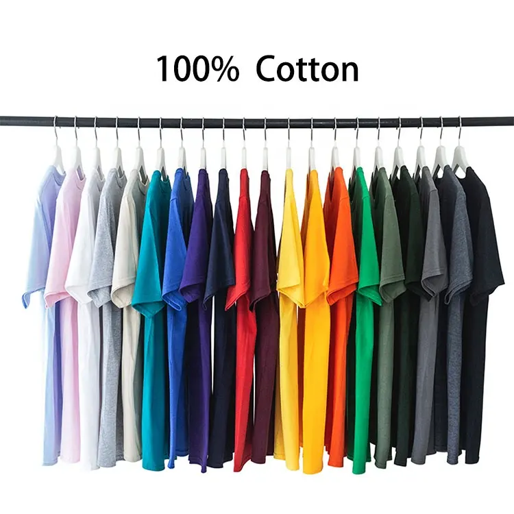 Camiseta de transferência de calor unissex, camisa personalizada com logotipo personalizado, 100% algodão, de tamanho grande