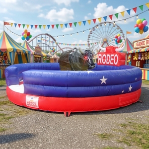 WINSUN Nuevo y Popular <span class=keywords><strong>Juego</strong></span> Deportivo Inflable Comercial de Toreo del Salvaje Oeste para Adultos - Product Image 1