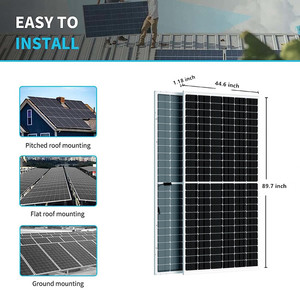 Panel Solar Bifacial de Doble Vidrio Sun 580W, Celda de Corte Medio de 182mm, 23.4% de Eficiencia, IP68, Stock en EE. UU. - Product Image 2