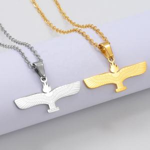 Collar con Colgante de Acero Inoxidable con Bandera Aramea, Elegantes Cadenas Plateadas para Hombres y Mujeres, para Bodas, Fiestas, Regalo # 318101 - Product Image 2