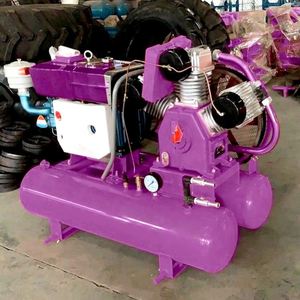 Compresseur d'air diesel à trois pistons de 3,5 m³/min et 18,6 kW pour forage de roche, utilisé dans l'exploitation minière aurifère W3.5/5, à vendre - Product Image 4