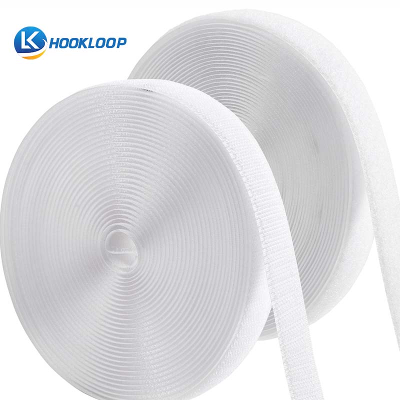 1 Inch Sew on Hook and Loop Tape Non-Adhesive Nylon Hook Loop Tape Roll Fabric Fastener Set for Bags Clothes Shoes Backpacks